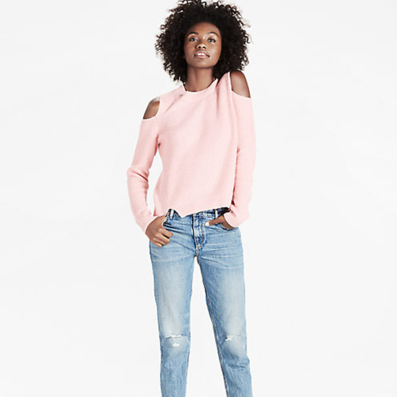 Lucky Brand Sweaters - Lucky Brand Cashmere Blend Cold Shoulder Sweater